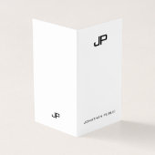 Modern Monogram Professioneel Elegant Minimalist Visitekaartje (Buitenkant)