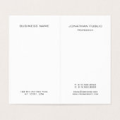 Modern Monogram Professioneel Elegant Minimalist Visitekaartje (Binnenkant ongevouwen)