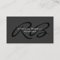 Modern Monogram Professioneel Elegant Visitekaartj