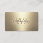 Modern Monogram Professioneel Elegant Zwart Goud Visitekaartje (Voorkant)