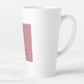 Modern Monogram Professioneel Gewoon Roos Goud Wit Latte Mok (Rechts)