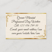 Modern Monogram Professioneel Mannelijk Uniek Visitekaartje (Achterkant)