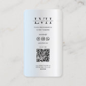 Modern Monogram Professionele Initialen Zilver Visitekaartje (Achterkant)