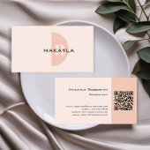 Modern Monogram QR-code Visitekaartje