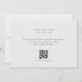 Modern Monogram QR Save the Date (Achterkant)