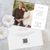 Modern Monogram QR Save the Date