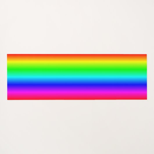 Modern Monogram Rainbow Ombre Houndstooth Pattern Yogamat (Achterkant (horizontaal))