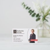 Modern, Monogram, Realtor, Real Estate, Foto Visitekaartje (Staand voorkant)