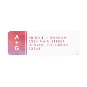 Modern Monogram Retouradres Label
