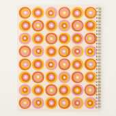 Modern Monogram Retro Oranje Cirkels 2023 Planner (Achterkant)