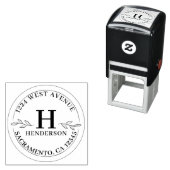 Modern Monogram Return-adres Zelfinktende Stempel (In situ)