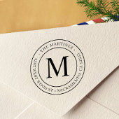 Modern Monogram Return-adres Zelfinktende Stempel