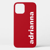 Modern Monogram Rood Case-Mate iPhone Case (Achterkant)