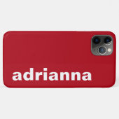Modern Monogram Rood Case-Mate iPhone Case (Achterkant (horizontaal))