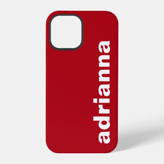 Modern Monogram Rood iPhone Hoesje (Achterkant)