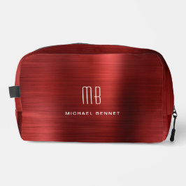 Modern Monogram Rood Toilettasje