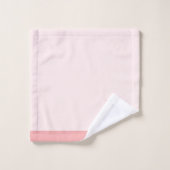 Modern monogram Roos roze op blush roze Bad Handdoek (Wasdoekje)