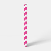 Modern Monogram Roze Chevron Strepen Samsung Galaxy Hoesje (Linkerkant)