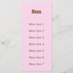 Modern Monogram - Roze en Bruin Menu