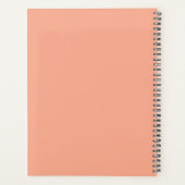 Modern Monogram Roze en Zwart Planner (Achterkant)