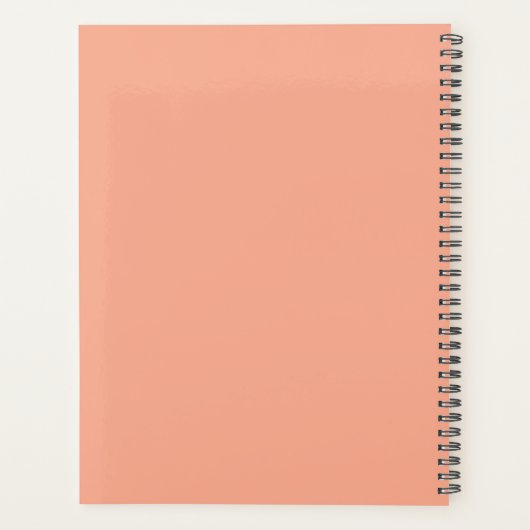 Modern Monogram Roze en Zwart Planner (Achterkant)