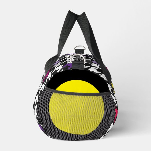 Modern Monogram Roze Paarse Houndstooth Plunjezak (Rechts)