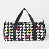 Modern Monogram Roze Paarse Houndstooth Plunjezak (Achterkant)