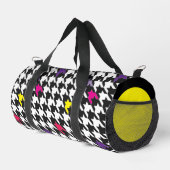 Modern Monogram Roze Paarse Houndstooth Plunjezak (Rechterhoek)