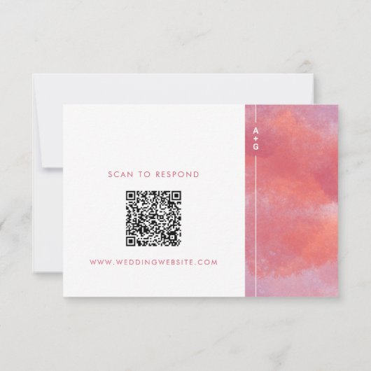 Modern Monogram RSVP-kaart RSVP Kaartje (Achterkant)