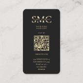 Modern Monogram S Zwart Goud Professioneel Logo Visitekaartje (Achterkant)