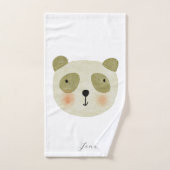 Modern monogram safari schattig script, blanke jon bad handdoek (Handdoek)
