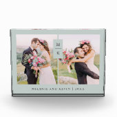 Modern monogram | Sage Green Two Fotoblokken (Voorkant)