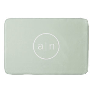 Modern Monogram Sage Groen Badmat