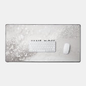 Modern, Monogram, Salon, Glitter (Imiteer) Bureaumat (Keyboard & Muis)