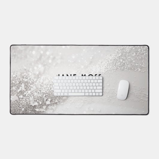 Modern, Monogram, Salon, Glitter (Imiteer) Bureaumat (Keyboard & Muis)