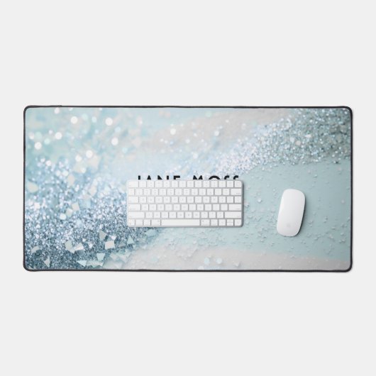 Modern, Monogram, Salon, Glitter (Imiteer) Bureaumat (Keyboard & Muis)