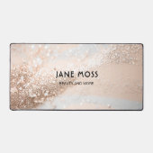 Modern, Monogram, Salon, Glitter (Imiteer) Bureaumat (Voorkant)