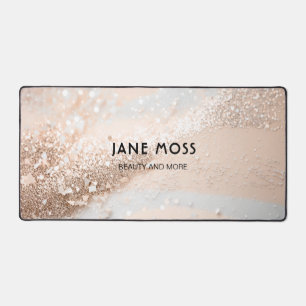 Modern, Monogram, Salon, Glitter (Imiteer) Bureaumat