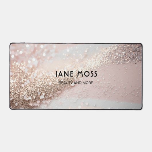 Modern, Monogram, Salon, Glitter (Imiteer) Bureaumat (Voorkant)