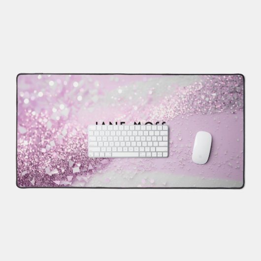 Modern, Monogram, Salon, Glitter (Imiteer) Bureaumat (Keyboard & Muis)