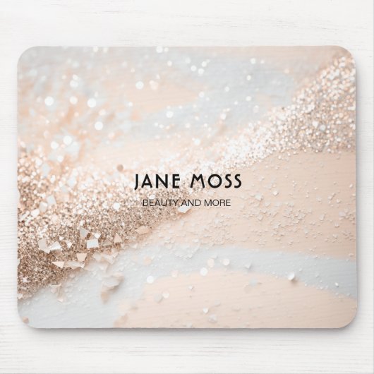 Modern, Monogram, Salon, Glitter (Imiteer) Muismat (Voorkant)