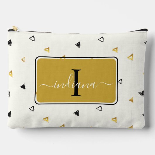 Modern Monogram Script Abstract Patroon Aangepast Etui (Voorkant)