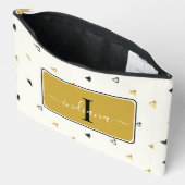 Modern Monogram Script Abstract Patroon Aangepast Etui (Open)