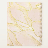 Modern Monogram Script Blush Pink Gold Folie Planner (Achterkant)