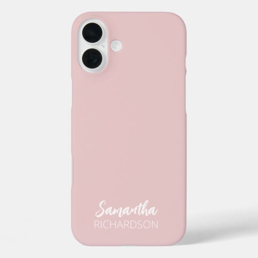 Modern Monogram Script Name iPhone 16 Plus Case (Achterkant)