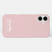 Modern Monogram Script Name iPhone 16 Plus Case (Achterkant (horizontaal))