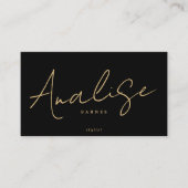 Modern Monogram Script Stijlvolle luxe Visitekaartje (Voorkant)