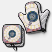 Modern Monogram Servies Ovenwant & Pannenlap Set (Voorkant / Achterkant)