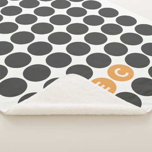 Modern Monogram Sherpa Deken (3/4)