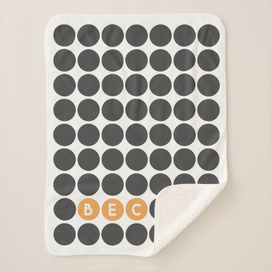 Modern Monogram Sherpa Deken (Voorkant)